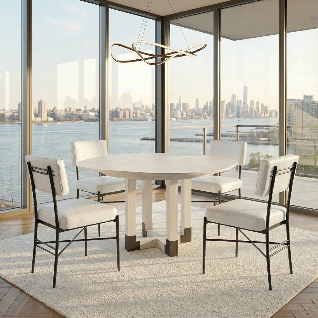 Small White Jupe Dining Table - English Georgian America