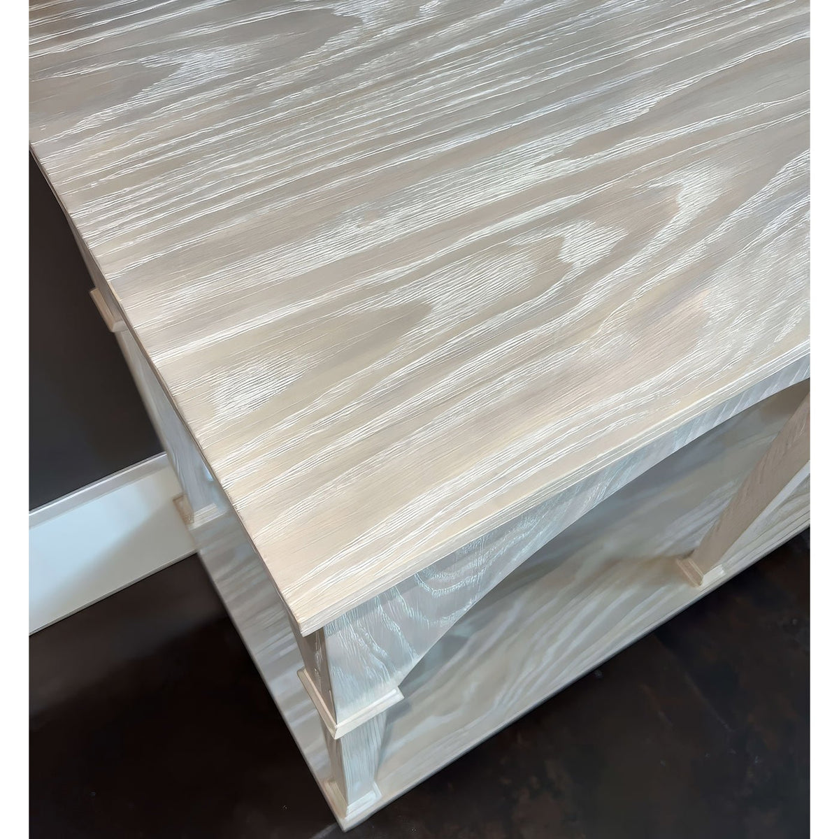 Small Whitewash Console Table - English Georgian America