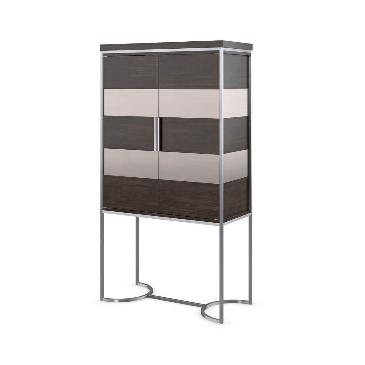 Smoked Modern Bar Cabinet - English Georgian America