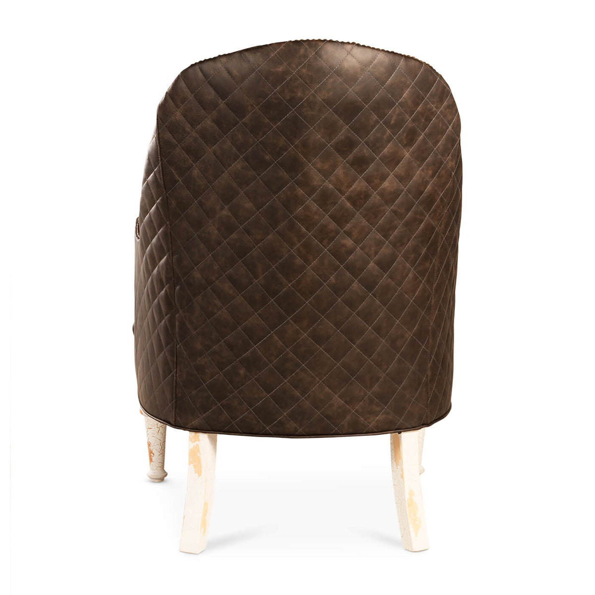 Smokey Tufted Leather Chair - English Georgian America