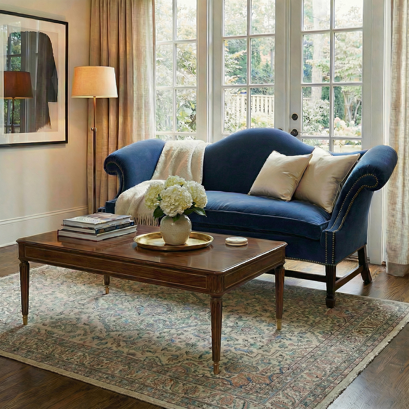 Philadelphia Camelback Sofa - 72 - English Georgian America