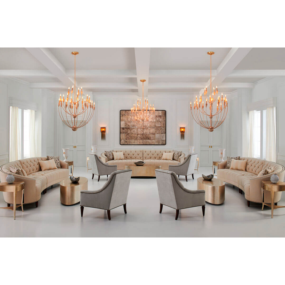 Sparkle Modern Oval Coffee Table - English Georgian America