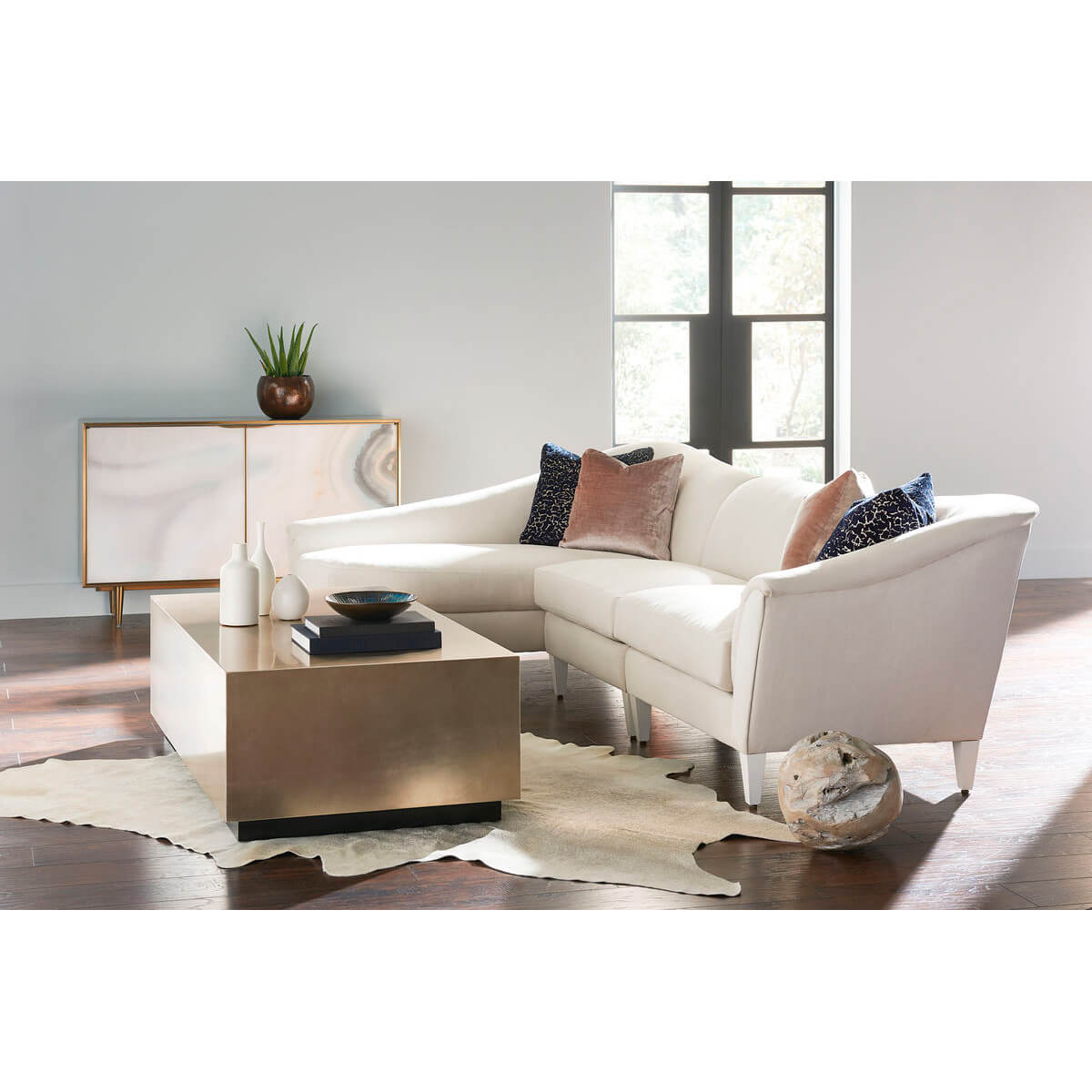 Sparkle Modern Rectangular Coffee Table - English Georgian America