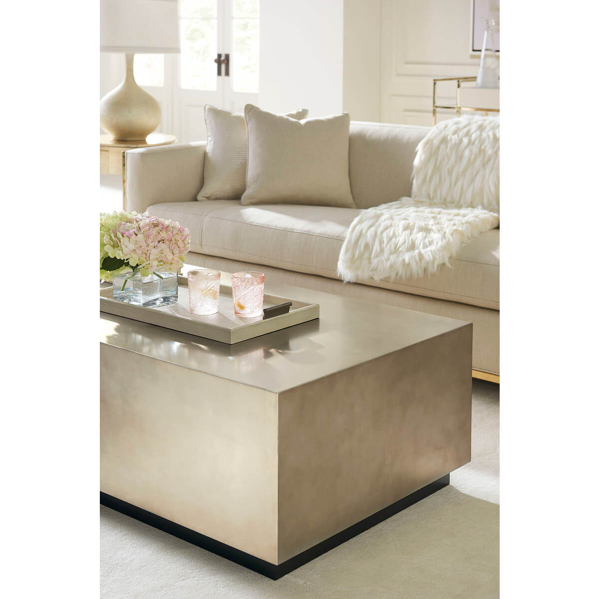 Sparkle Modern Rectangular Coffee Table - English Georgian America