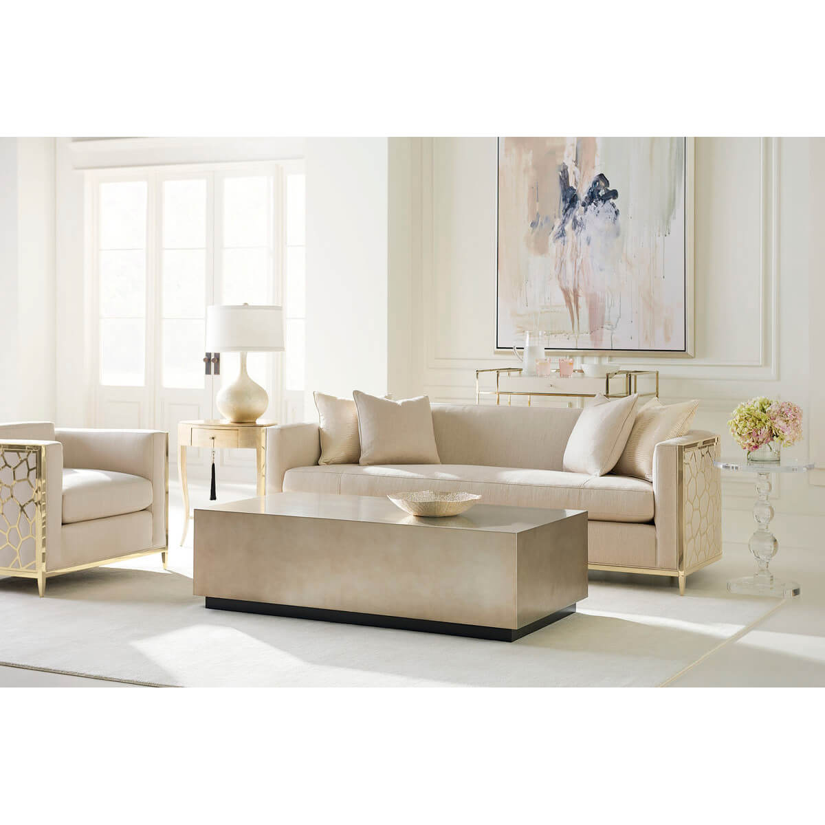Sparkle Modern Rectangular Coffee Table - English Georgian America