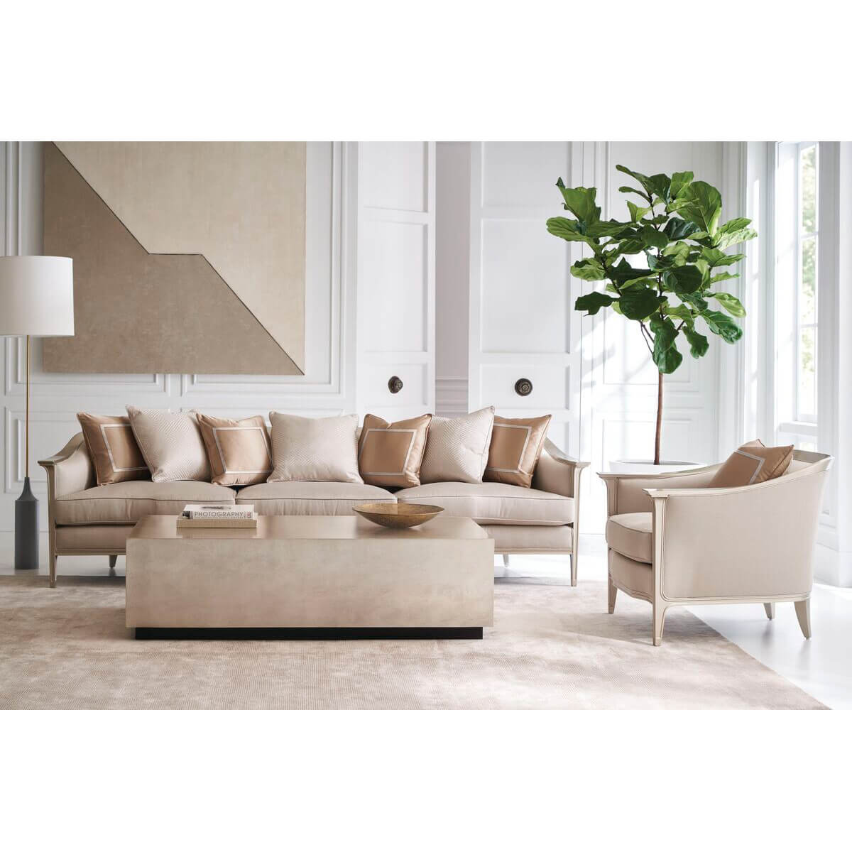 Sparkle Modern Rectangular Coffee Table - English Georgian America