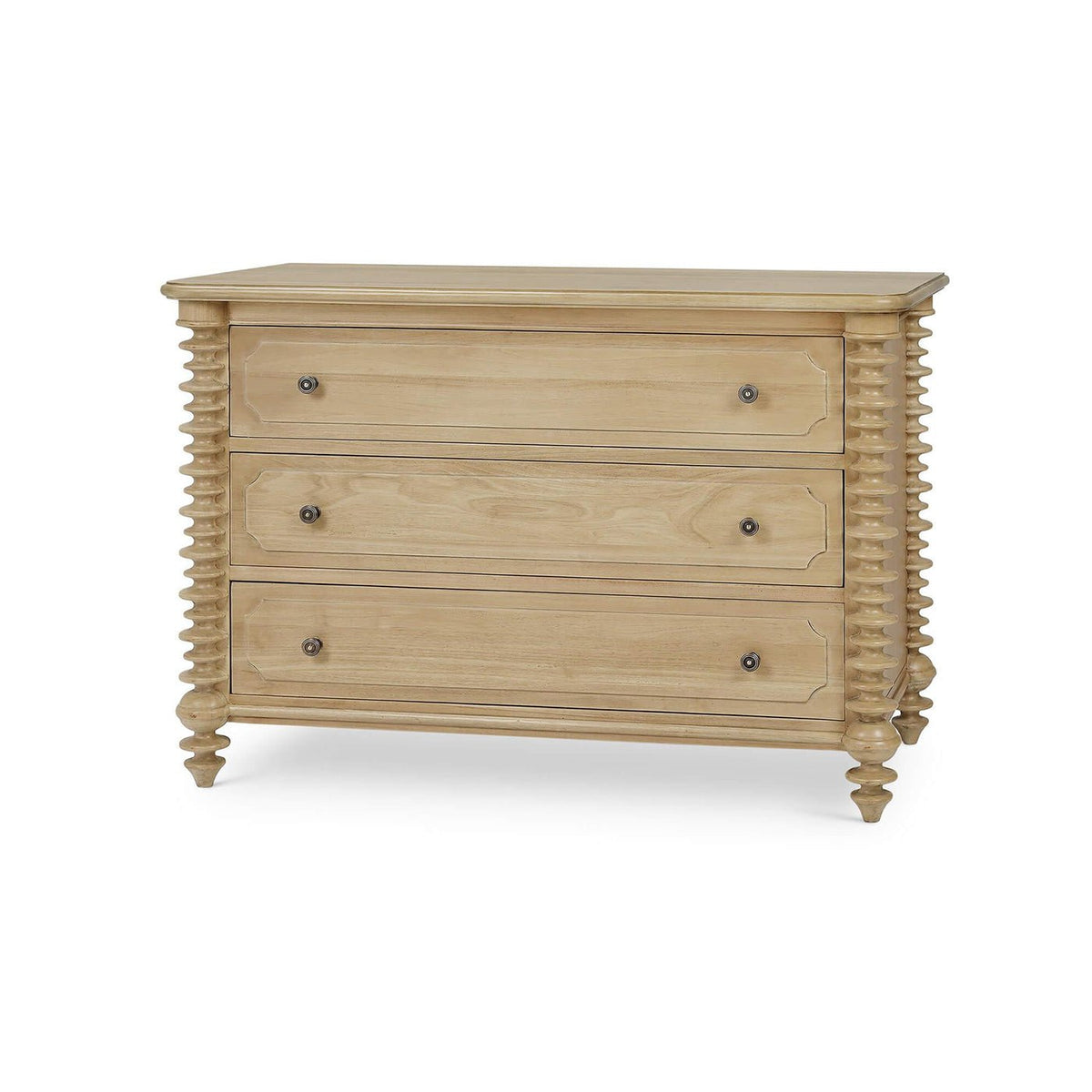 Spool - Turned Three - Drawer Chest - English Georgian America