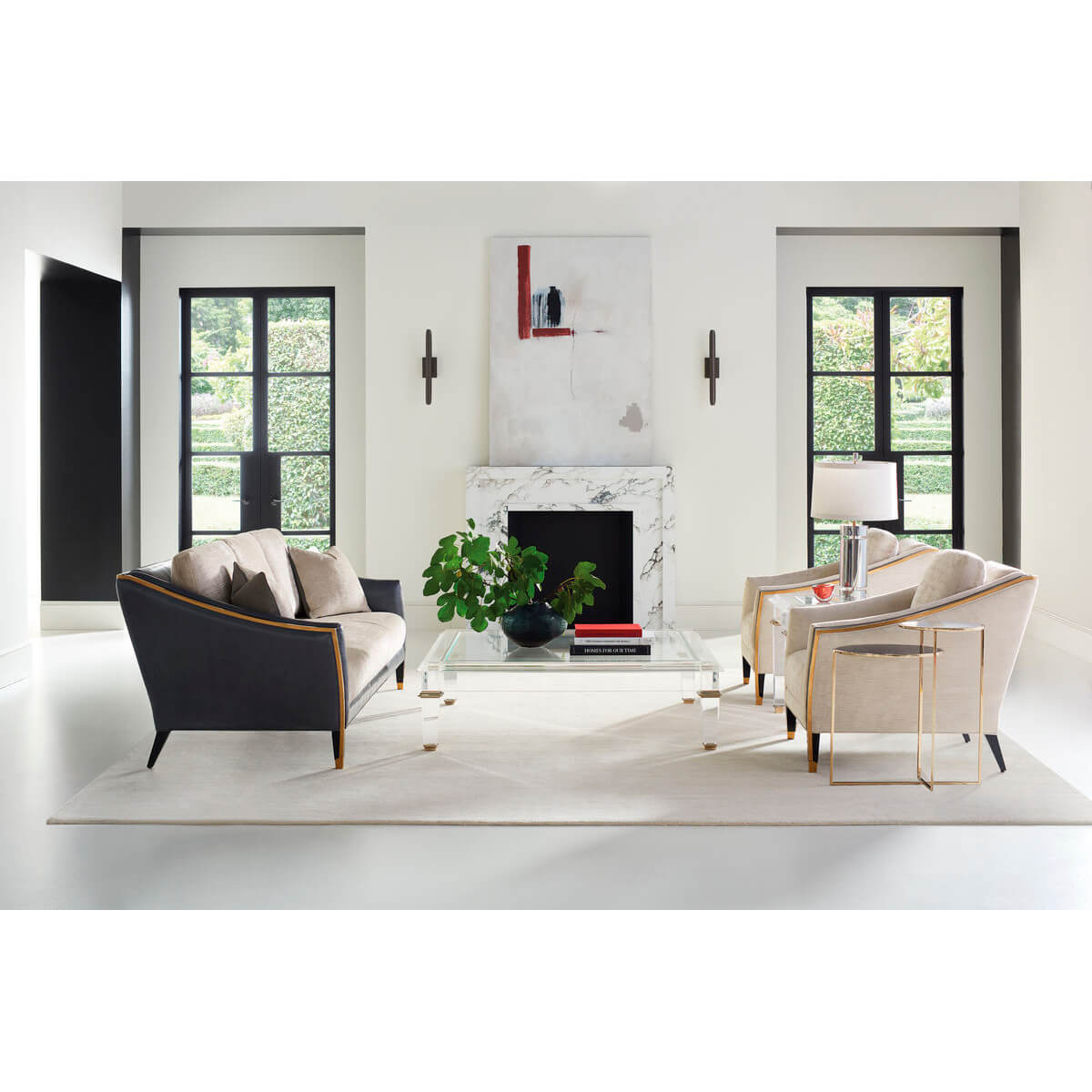 Square Acrylic Coffee Table - English Georgian America