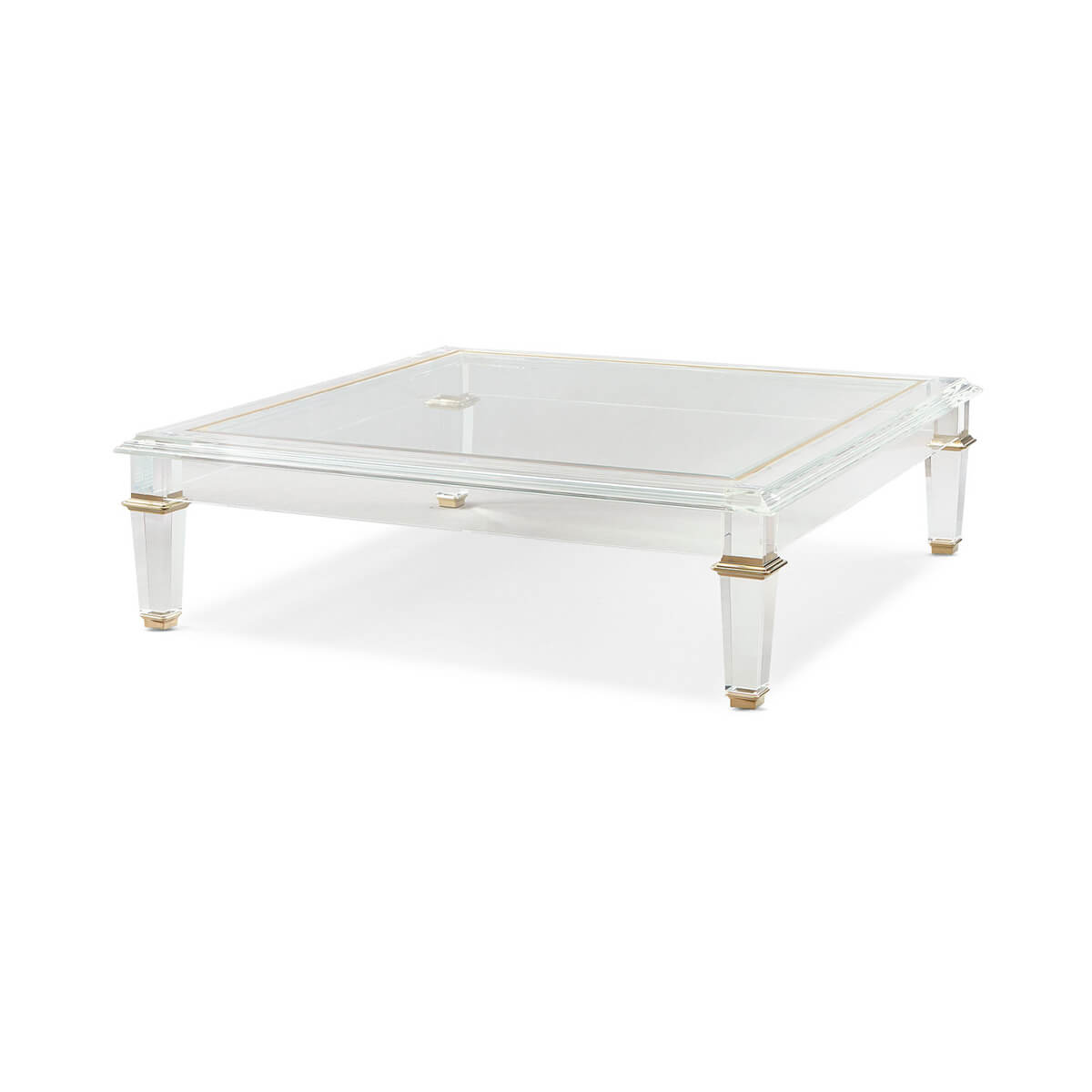 Square Acrylic Coffee Table - English Georgian America