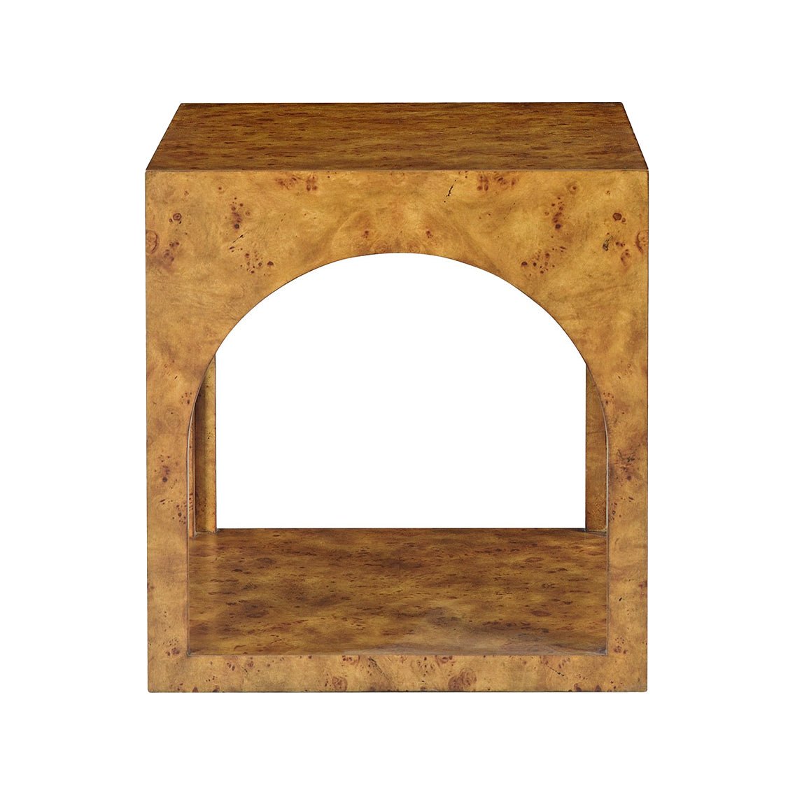 Square Burl Wood Side Table - English Georgian America