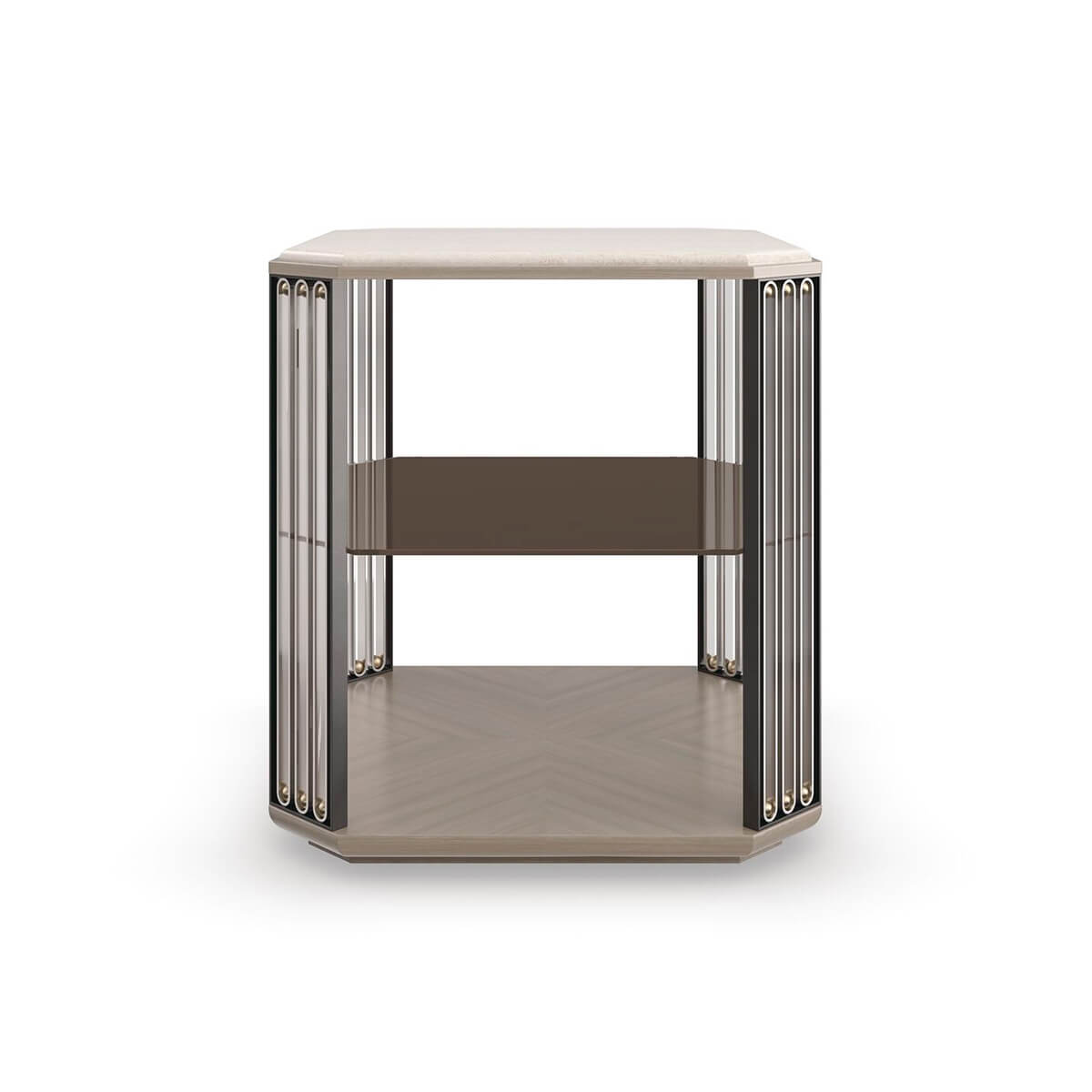 Square French Art Deco End Table - English Georgian America