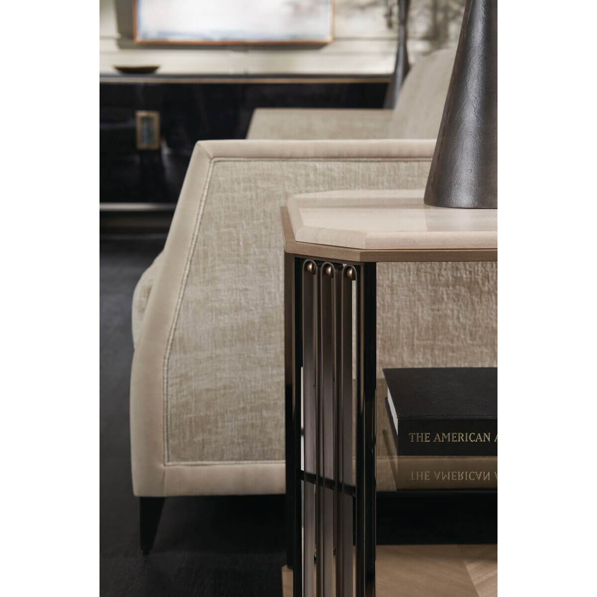 Square French Art Deco End Table - English Georgian America