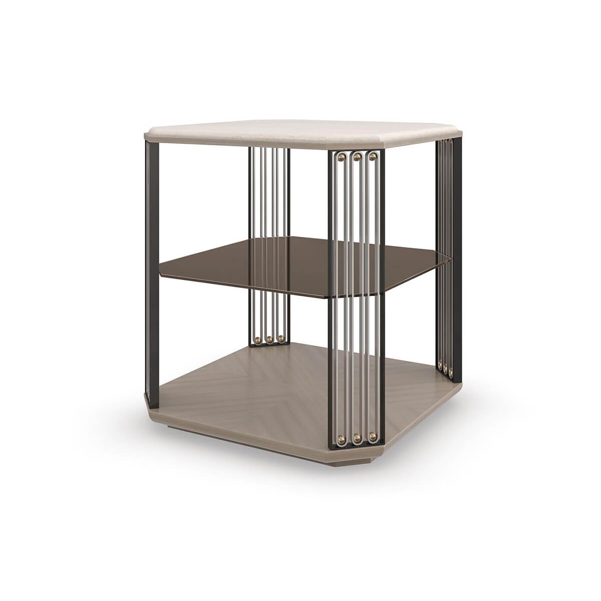 Square French Art Deco End Table - English Georgian America