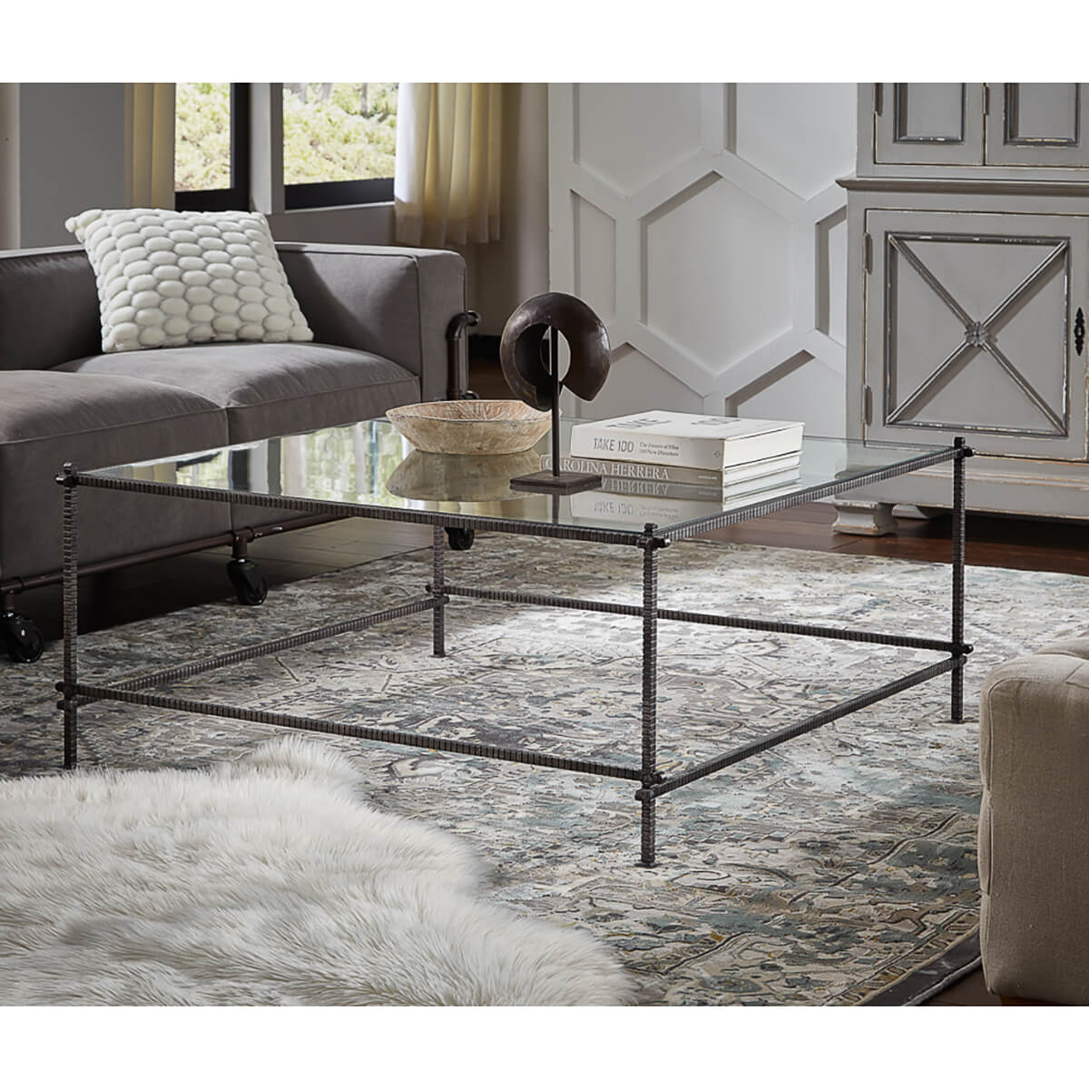 Square Industrial Coffee Table - English Georgian America