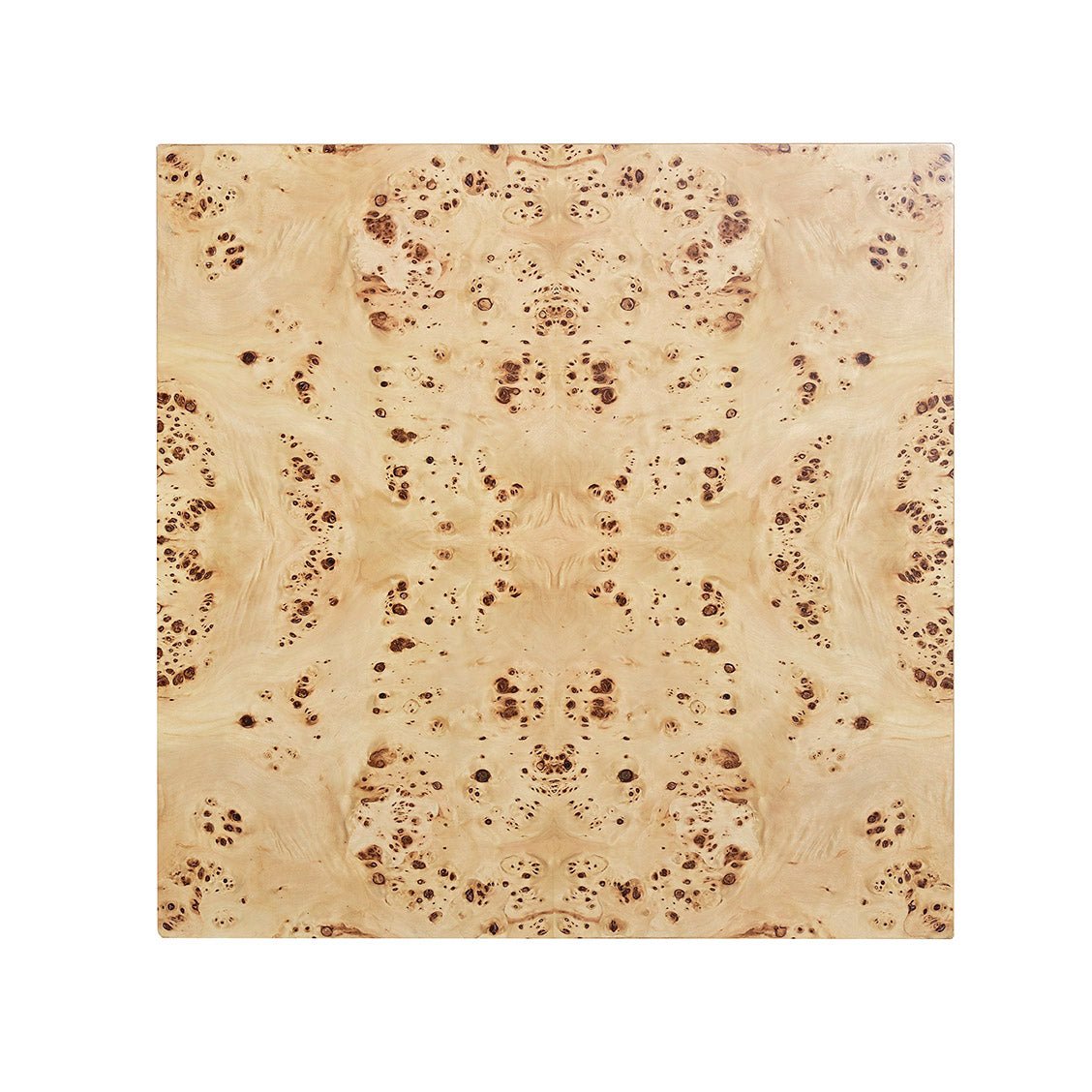 Square Light Burl Wood Side Table - English Georgian America