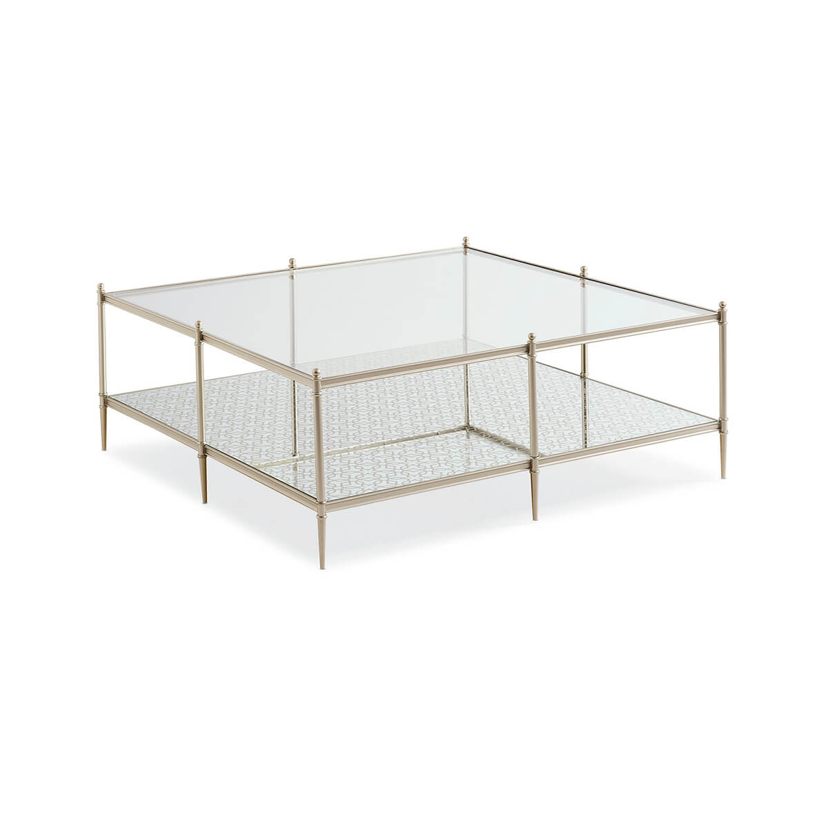 Square Luxury Modern Coffee Table - English Georgian America