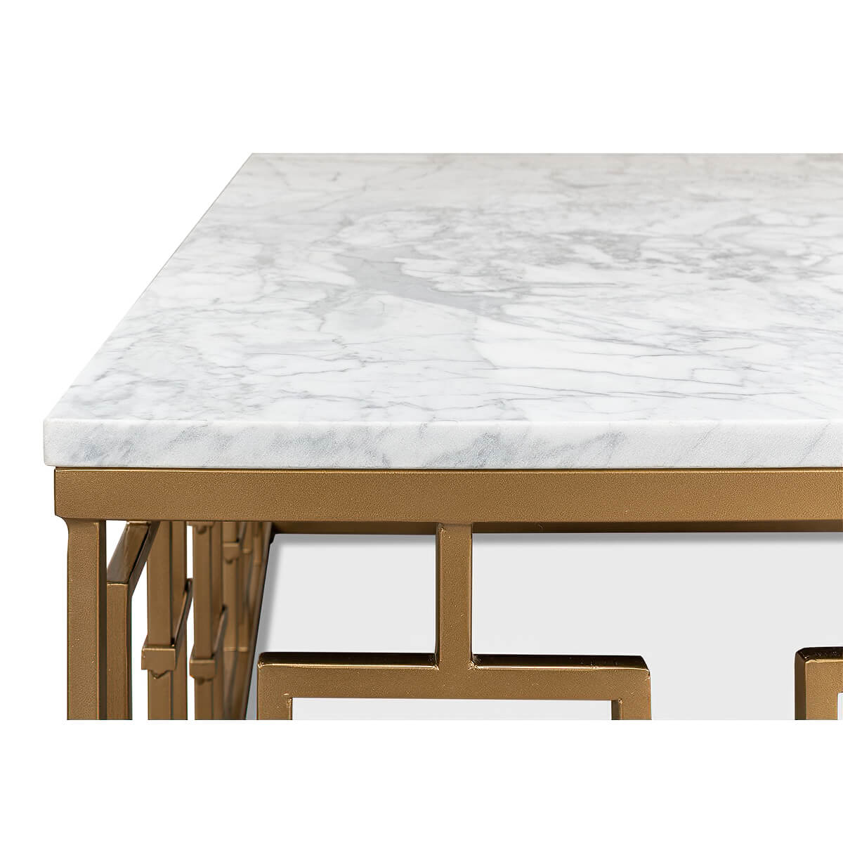Square Mid Century Marble Top Coffee Table - English Georgian America