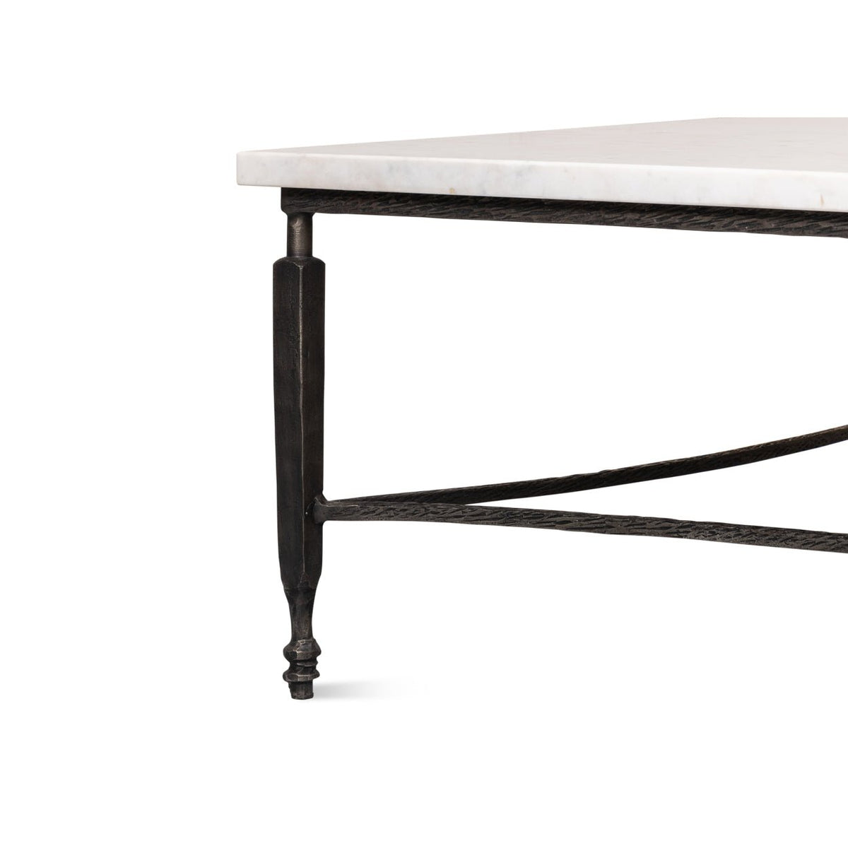 Square Minimalist Marble Top Coffee Table - English Georgian America