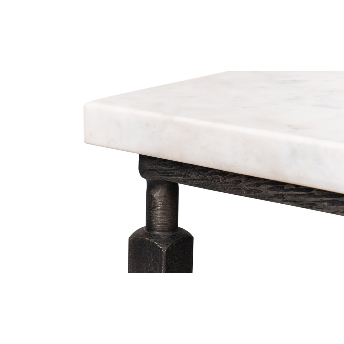 Square Minimalist Marble Top Coffee Table - English Georgian America