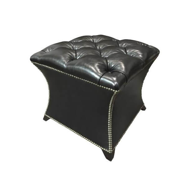 Square Tufted Stool - English Georgian America