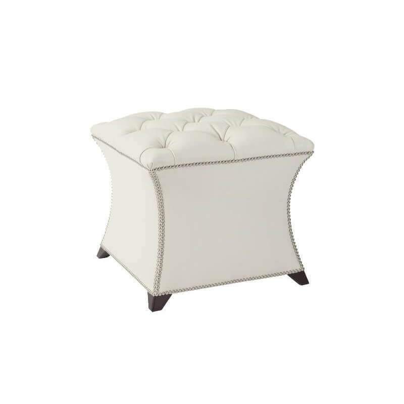 Square Tufted Stool - English Georgian America