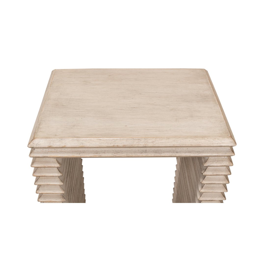 Stone Gray Stacked Side Table - English Georgian America