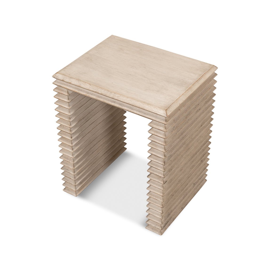 Stone Gray Stacked Side Table - English Georgian America