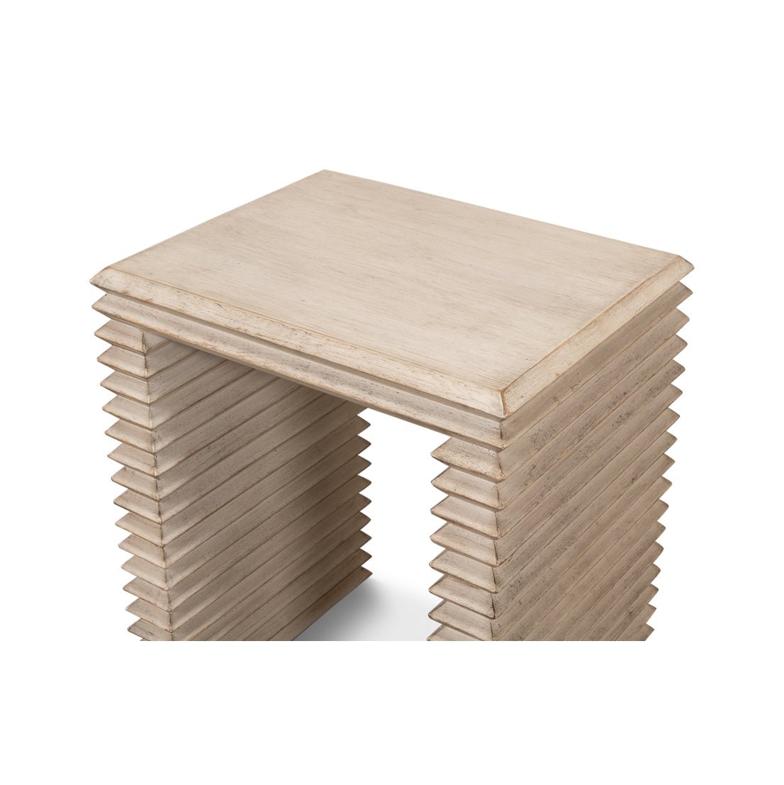 Stone Gray Stacked Side Table - English Georgian America