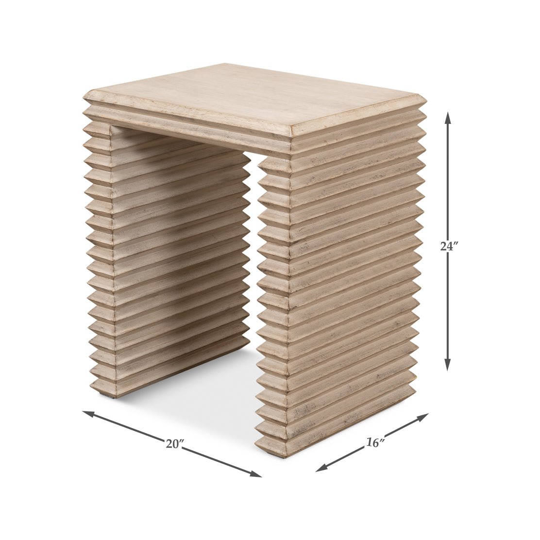 Stone Gray Stacked Side Table - English Georgian America