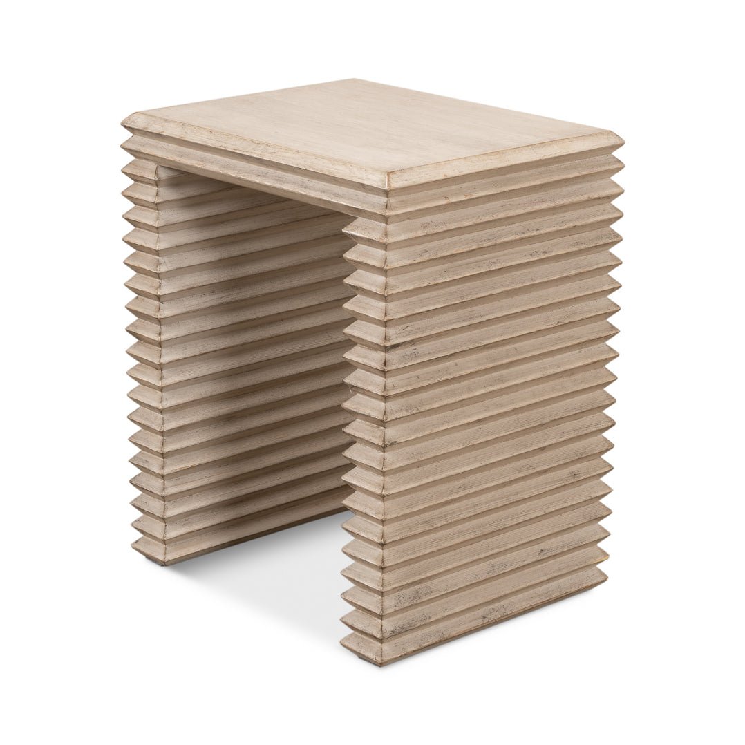 Stone Gray Stacked Side Table - English Georgian America