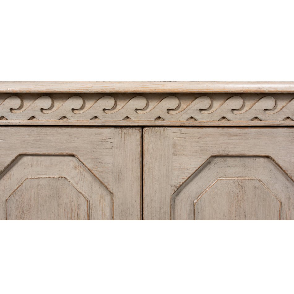 Stone Painted Credenza - English Georgian America