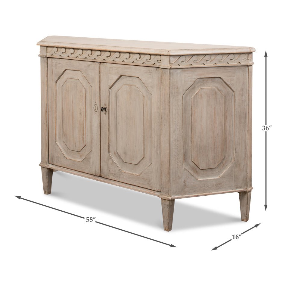 Stone Painted Credenza - English Georgian America