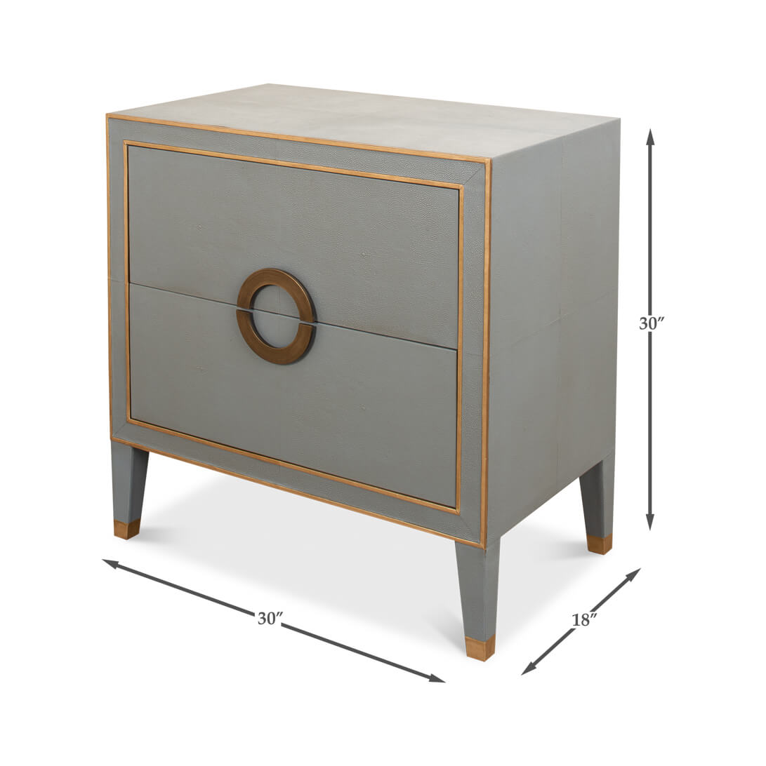 Storm Gray Modern Nightstand - English Georgian America