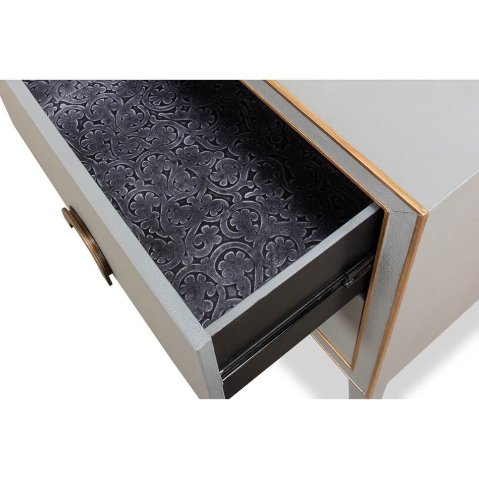 Storm Gray Modern Nightstand - English Georgian America