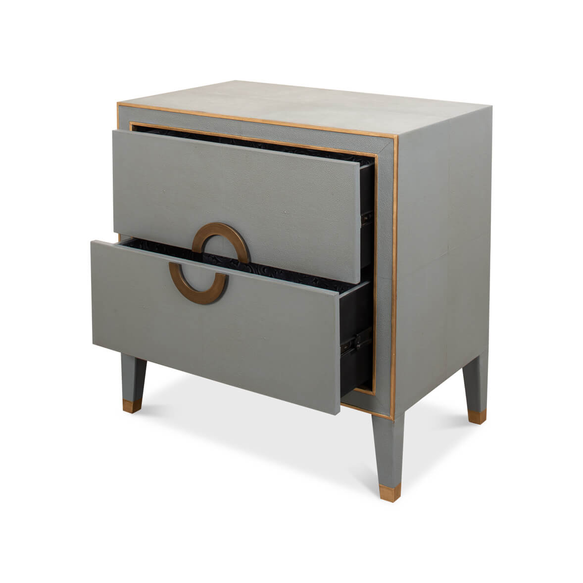 Storm Gray Modern Nightstand - English Georgian America