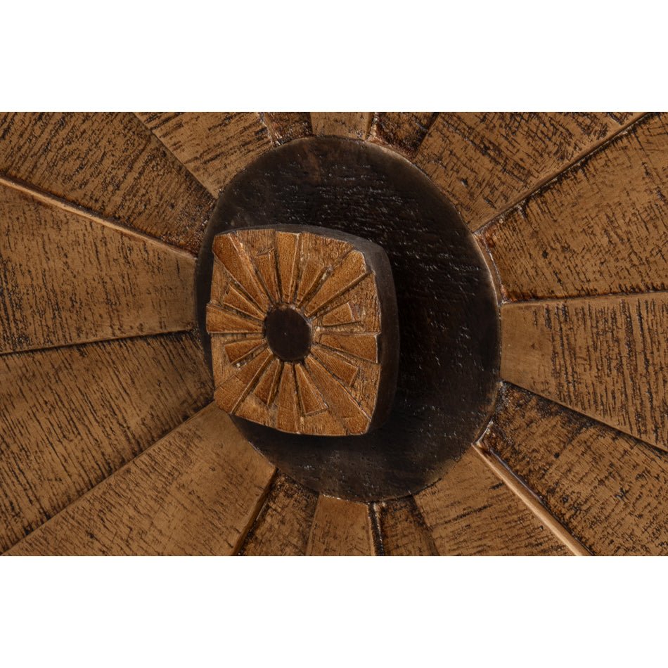 Sunburst Rustic Buffet Sideboard - English Georgian America