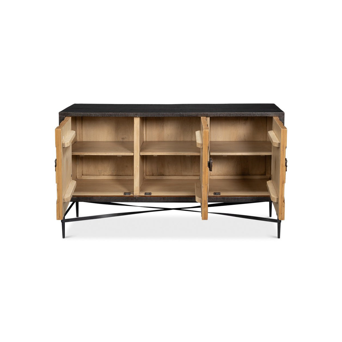 Sunburst Rustic Buffet Sideboard - English Georgian America