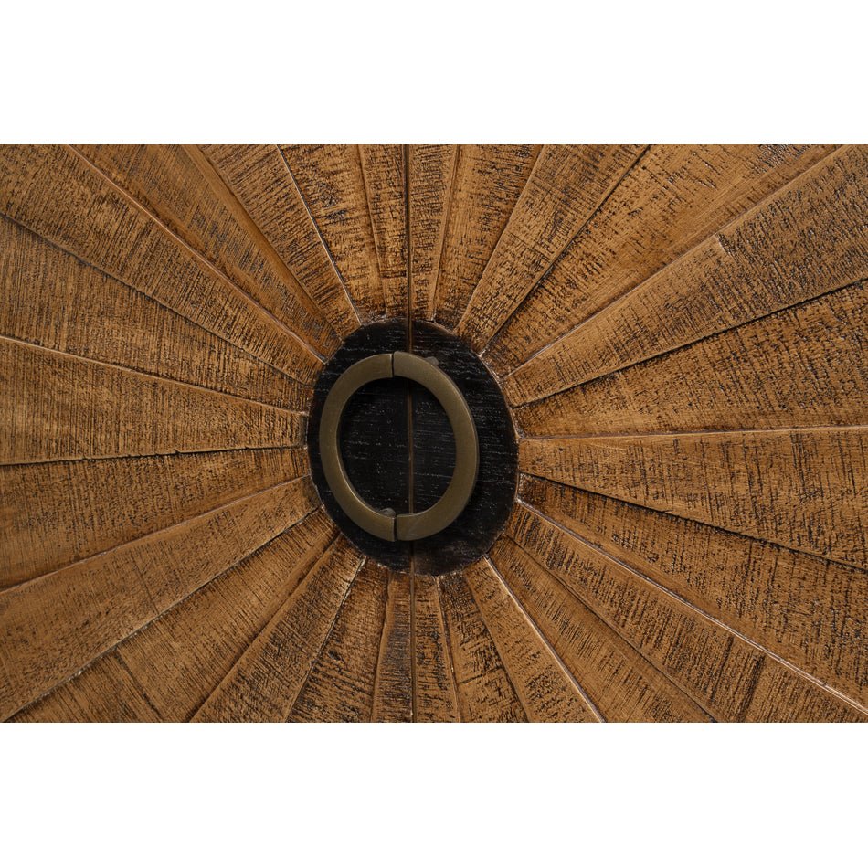 Sunburst Wood Cabinet - English Georgian America