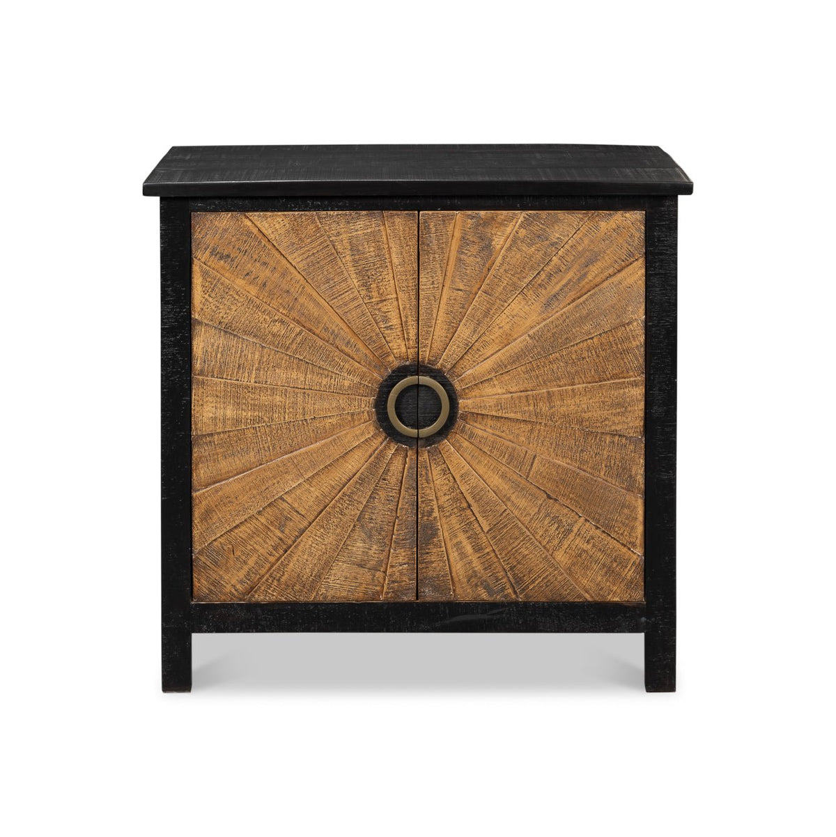 Sunburst Wood Cabinet - English Georgian America