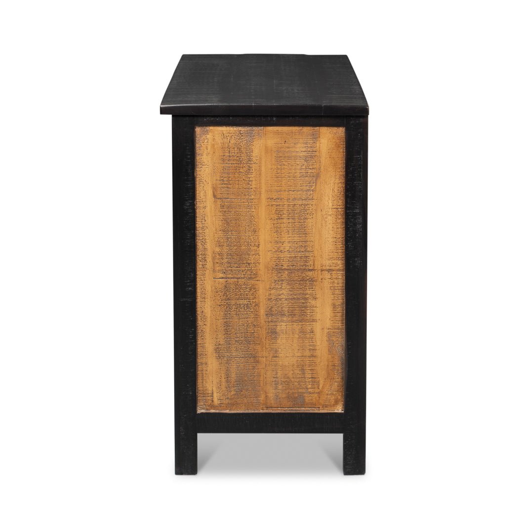 Sunburst Wood Cabinet - English Georgian America