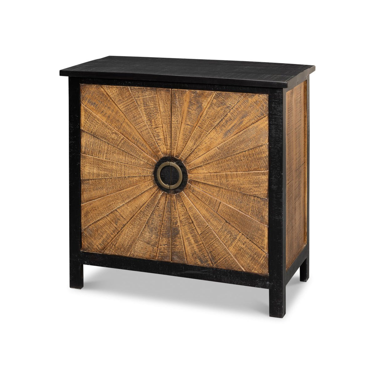 Sunburst Wood Cabinet - English Georgian America