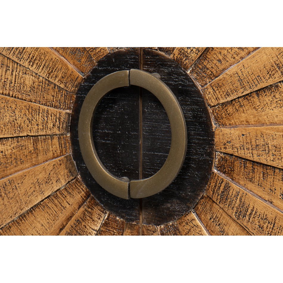 Sunburst Wood Cabinet - English Georgian America