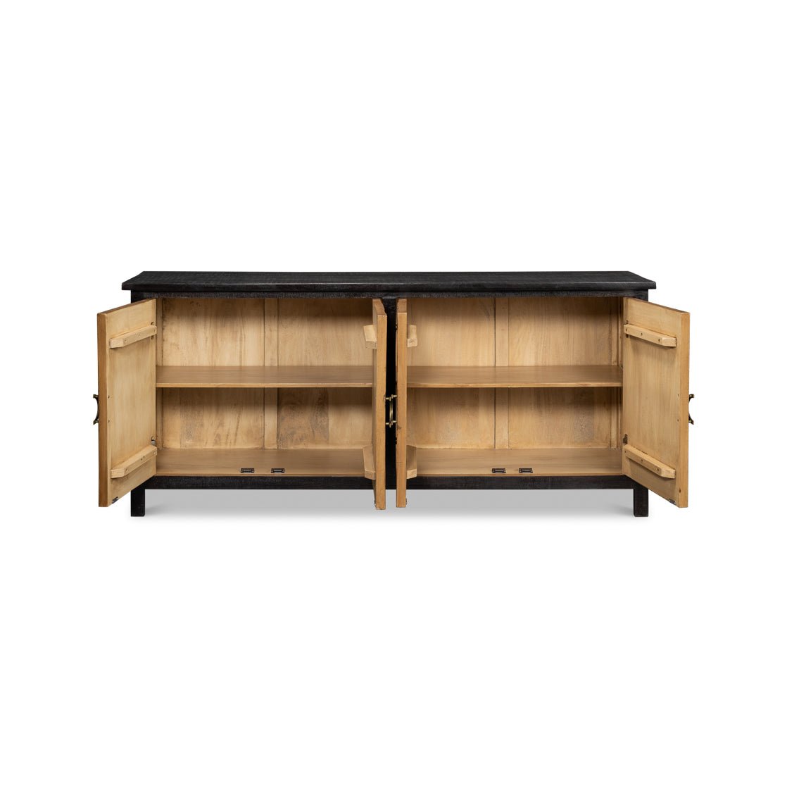 Sunburst Wood Sideboard - English Georgian America