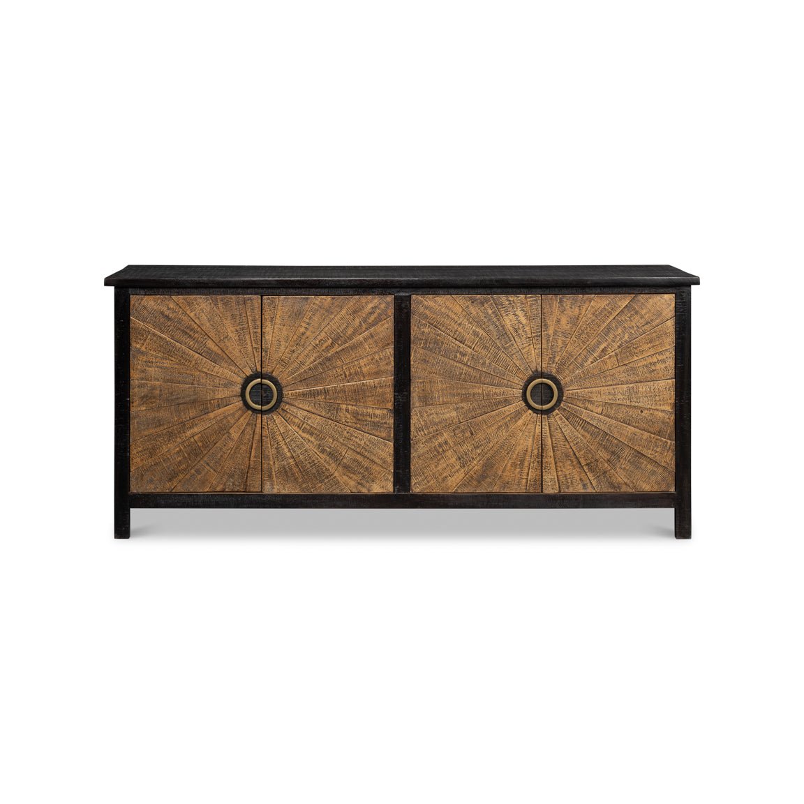 Sunburst Wood Sideboard - English Georgian America
