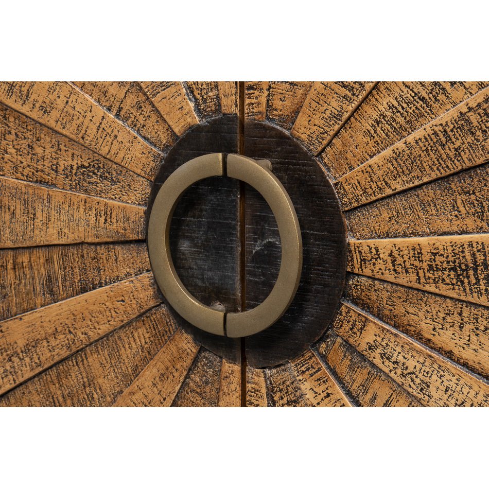 Sunburst Wood Sideboard - English Georgian America