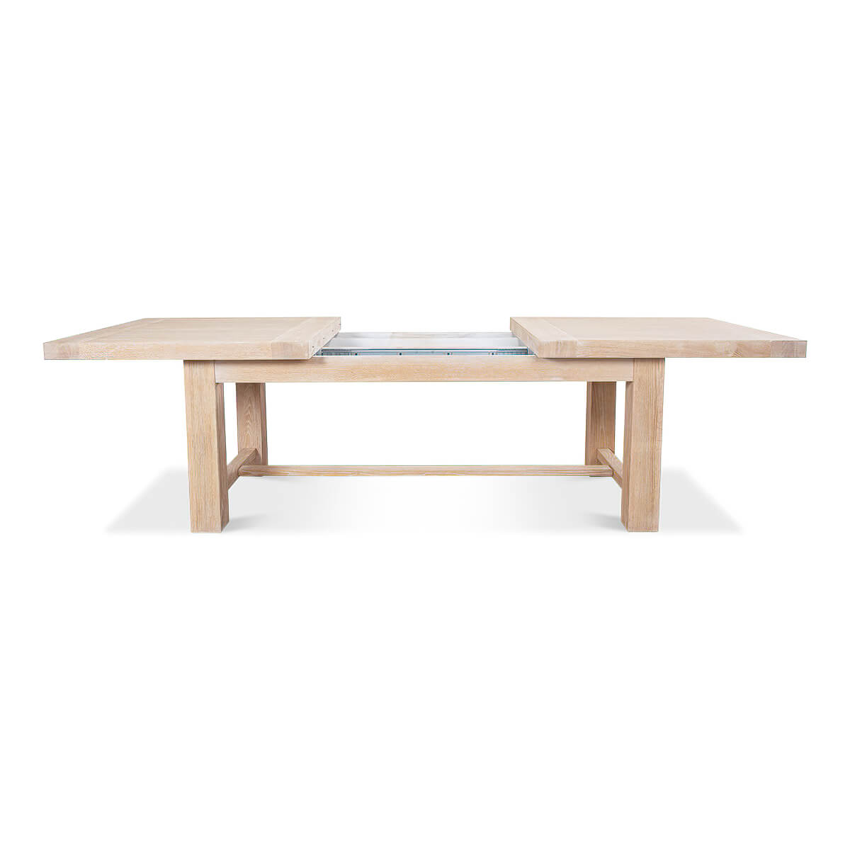 Swedish Modern Oak Extension Dining Table - English Georgian America