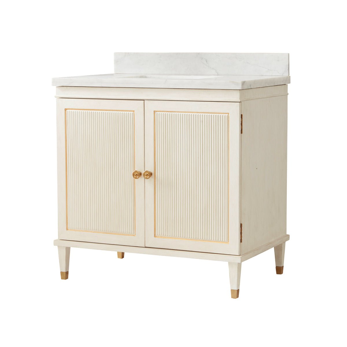 Swedish Neoclassic Marble Top Vanity - English Georgian America