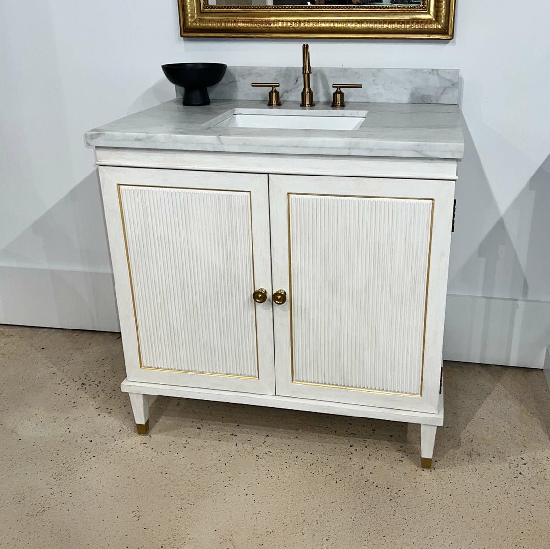 Swedish Neoclassic Marble Top Vanity - English Georgian America