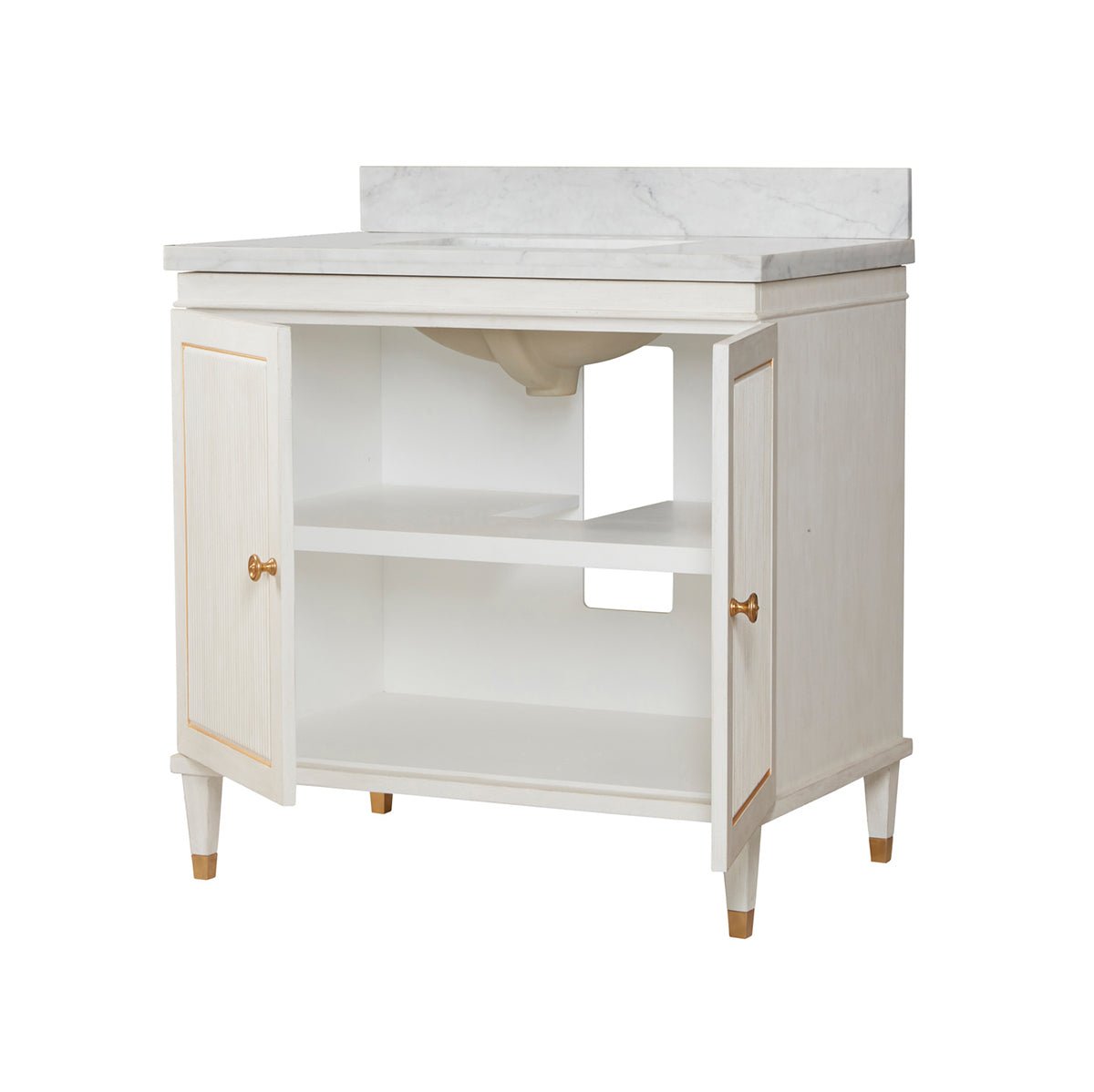 Swedish Neoclassic Marble Top Vanity - English Georgian America