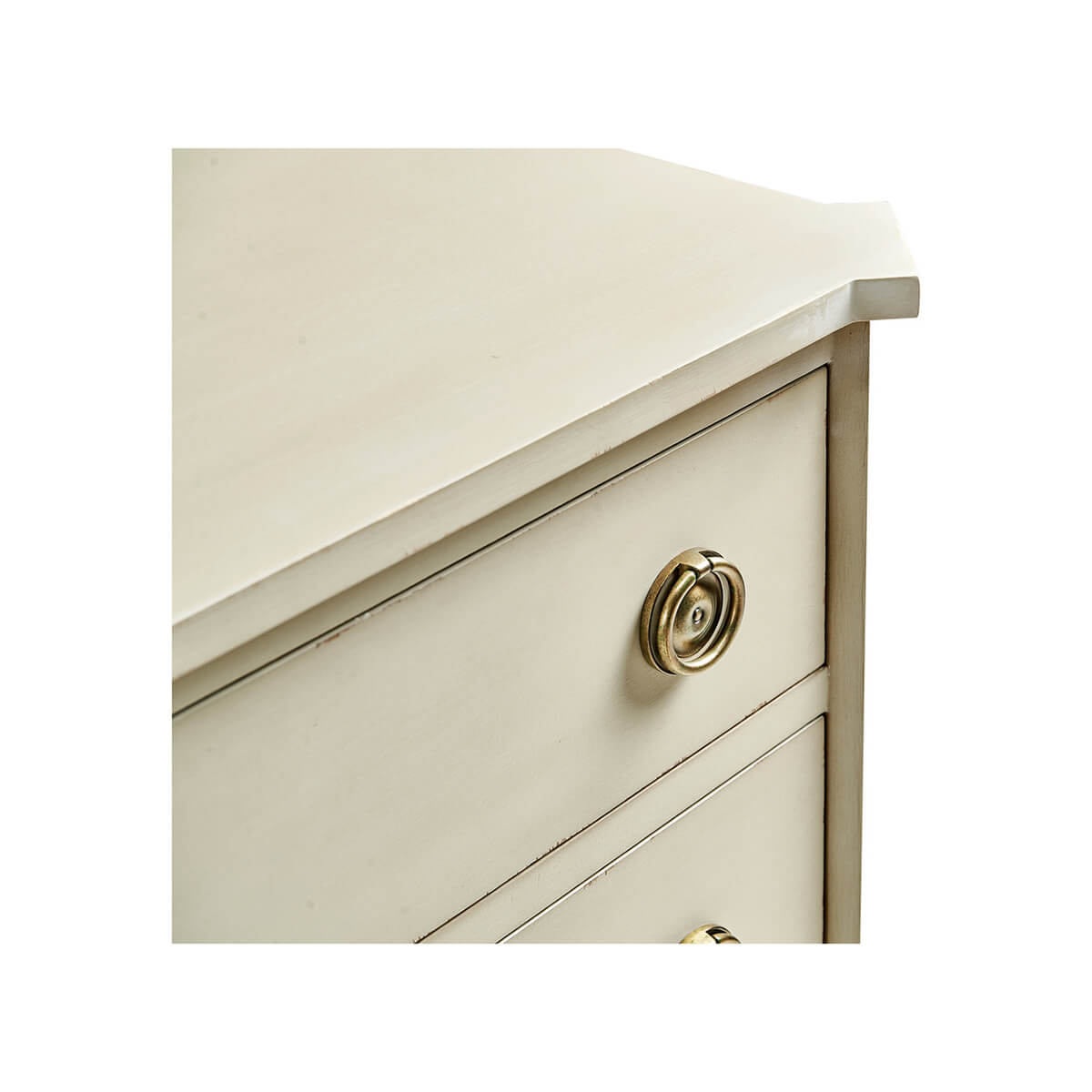 Swedish Painted Commode - 38&quot; - Antiqued White - English Georgian America